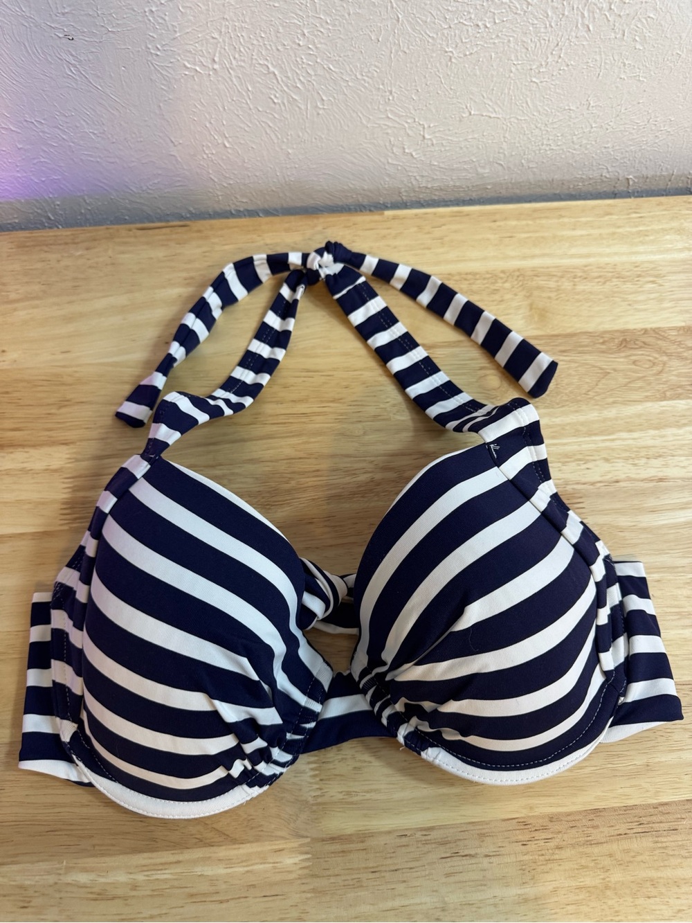 Tommy Bahama Structured Halter Striped Bikini Top